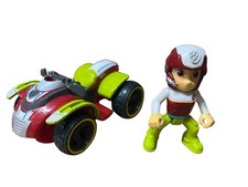 Rare Paw Patrol Jungle Rescue Ryder figure & Quad Motor Bike Vehicle Car green