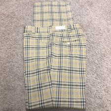 VTG 70s Yellow Plaid Pants 33