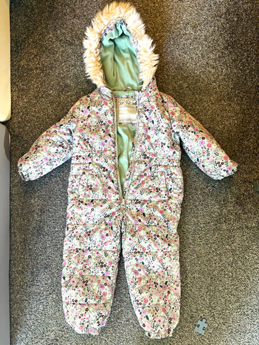 Girls floral hooded padded - girls,