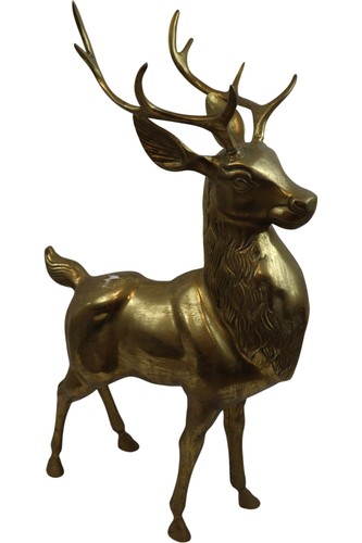 Large brass deer - large, stag