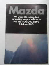 Mazda 929, 818, 1300, 1000, B1600, RX-4 & RX-3 Car Brochure 1974