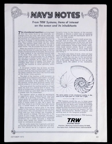 1973 print trw systems - 1973, ad