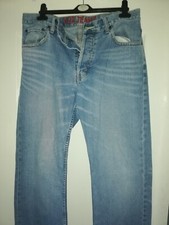 VOI MENS DENIM JEANS SIZE L32 BUTTON FLY VGC LIGHT BLUE