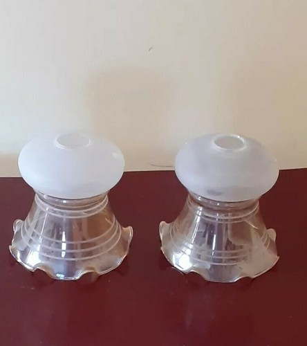 Two frosted glass shade - glass,