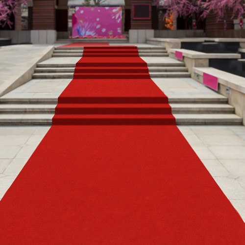 33ft red carpet runner - red,
