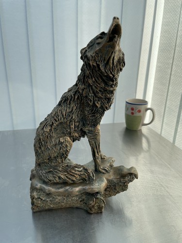 Wolf howling ornament - wolf,