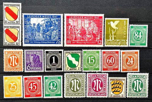 German stamps allied - german,