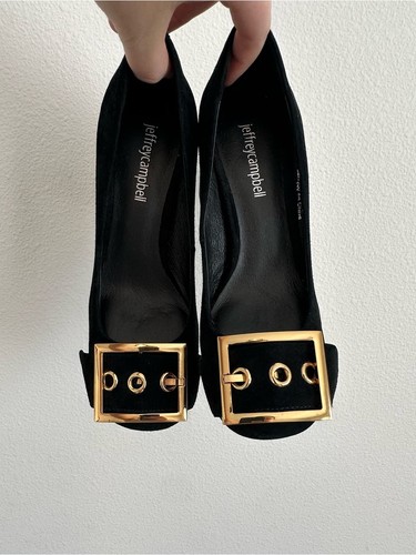 Jeffrey campbell black - black, suede