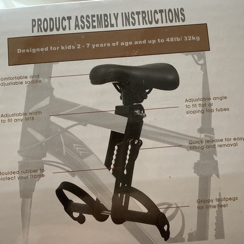 Bomoya kids bike seat front - bomoya,