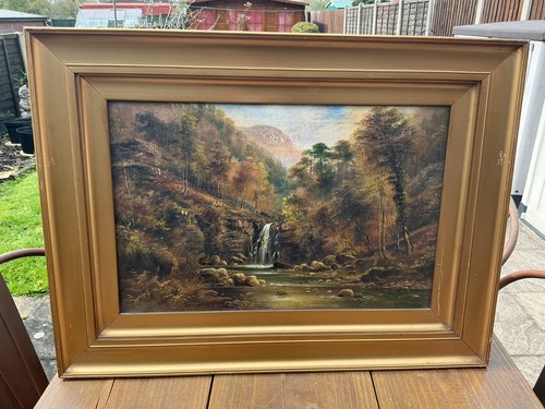 Pair original signed canvas - signed,