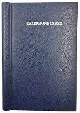 Telephone Address Book A-Z Index Hard Back Cover  A5 Address Book BLUE SPIRAL 