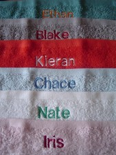 Personalised Face Cloth/Flannel (100% Egyptian Cotton) 13 colours available