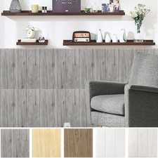 50X 3D Wood Effect Tiles Wall Sticker Self-adhesive Waterproof Gray Foam Panels