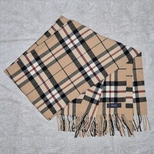 Scotland Johnstons of Elgin Lambswool Wrap Scarf  Wide Plaid Check  76" x 27" 