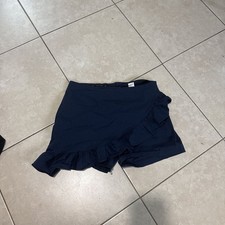 Zara Basic Navy Blue Ruffled