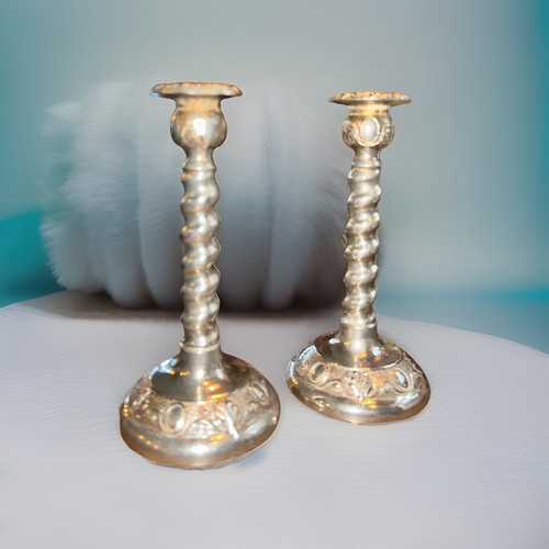 Pair art nouveau silver - pair, of