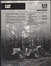 Caterpillar "518 Series II" Timber Logging Grapple Skidder Brochure Leaflet