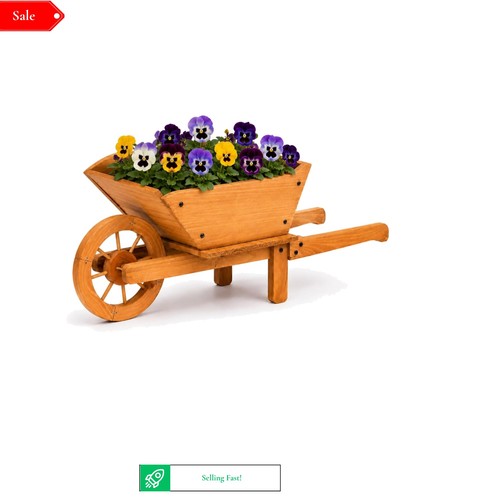 Garden wooden wheelbarrow - wooden,
