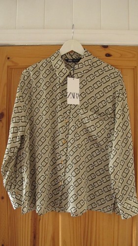 Zara chain print shirt - zara, shirt,size