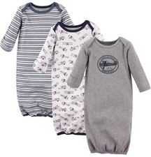 NEW Hudson Baby Gowns 3-Pack
