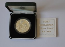 1997 Britannia Silver Proof £2 Coin + COA BOXED