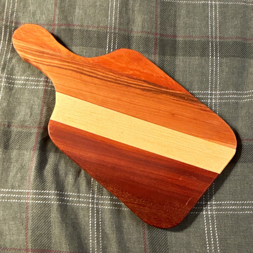 Handmade striped wood paddle - striped,