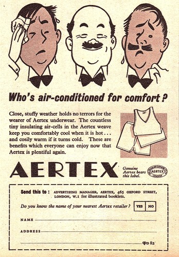 1950s advert for - advert, aertex