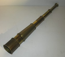 Antique Brass Extendable Telescope Or Spy Glass Heavy