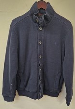 MARKS & SPENCER BLUE HARBOUR Men's Cotton Navy Knit Padded Cardigan M CG K21