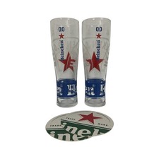 Heineken 0.0 Pint Glass x2
