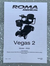 Roma Medical Vegas 2 R100 Mobility Scooter Owner’s Manual Instructions Guide