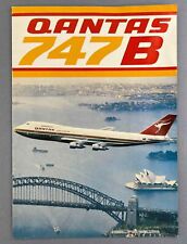 QANTAS BOEING 747B AIRLINE BROCHURE GREAT VINTAGE CABIN PICTURES QF AUSTRALIA