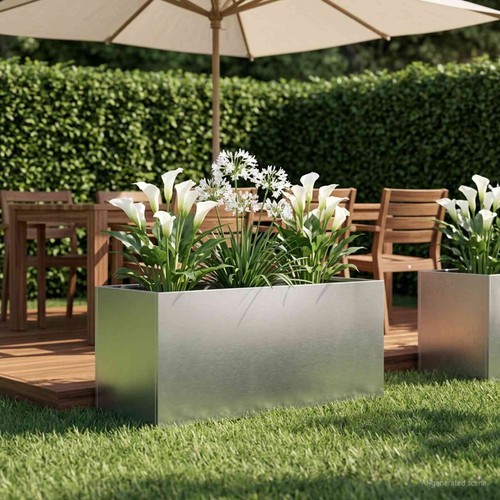 Garden planter silver 100 40 - 100, x