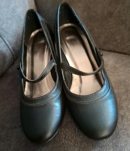 Black court shoes size with - black,