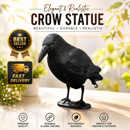 Life size crow decoy bird - life,