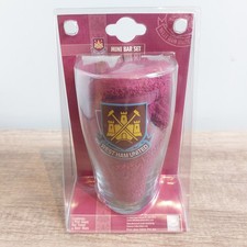 West Ham FC Mini Bar Set – Pint Glass, Towel & Coasters | Official Licensed 2012