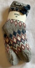 Fat Face Womens Fairisle Bed Socks New Size UK 4-7 Grey