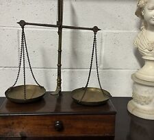 Lovely Set Of Early Victorian De Grave Short & Fanner Balance Beam Brass Scales