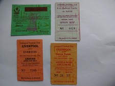 4 Liverpool Ticket Stubs - Cup