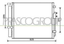 HYUNDAI SANTA FE Condenser (2.0 / 2.2 Diesel Models) 2012-