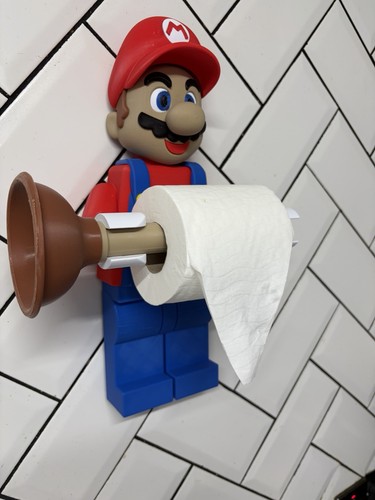 Novelty inspired mario - mario, toilet