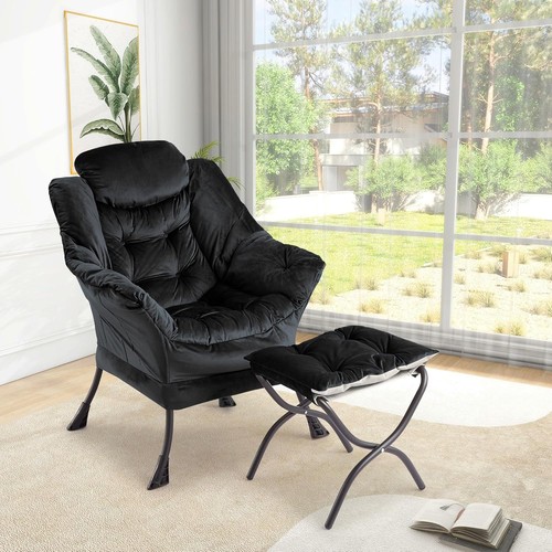Lazy chair with footstool - chair,