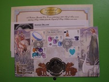 BENHAM COIN COVER LEGEND OF KING ARTHUR, 1996 ISLE OF MAN CROWN SIGNED