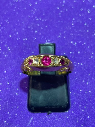 Antique 18ct gold ruby - gold, &