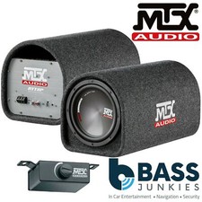 MTX RT8PT 8" 360 Watts Sub Subwoofer Built-in Amplified Bass Box Tube Enclosure