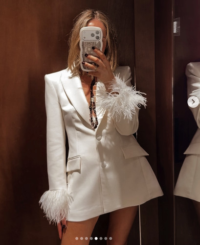Zara 2026 white - blazer, with