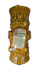 Natural Beeswax Carved German Pillar Candle In Sealed Wrapper