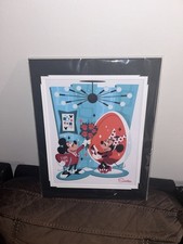 Disney Epcot Festival of Arts Mickey Minnie Mouse Print 14 x 18 Scooter WDW NEW