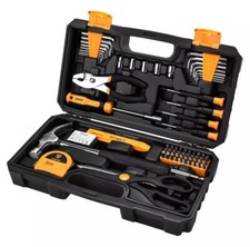 DEKO Tool Kit Set Box 62 Piece Home Repair DIY Tools Basic Hand Toolbox Toolkit