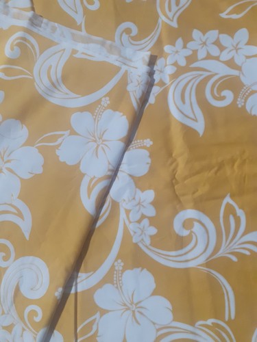 Hibiscus surf fabric yellow